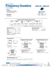 KBA-20 datasheet pdf Mini-Circuits