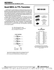 MC10125 datasheet pdf ON Semiconductor