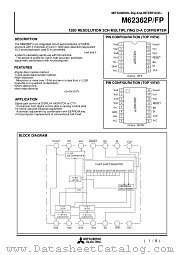 M62362 datasheet pdf Mitsubishi Electric Corporation