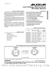 MAX4529EUA datasheet pdf MAXIM - Dallas Semiconductor