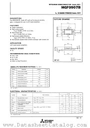 MGF0907 datasheet pdf Mitsubishi Electric Corporation