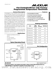 MAX6665ASA70 datasheet pdf MAXIM - Dallas Semiconductor