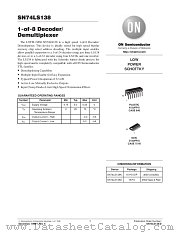 SN74LS138 datasheet pdf ON Semiconductor