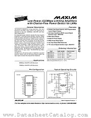 MAX3761EEP datasheet pdf MAXIM - Dallas Semiconductor