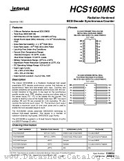 HCS160MS datasheet pdf Intersil