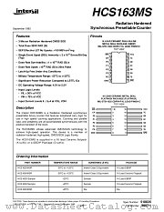 HCS163HMSR datasheet pdf Intersil