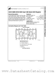 CD4015 datasheet pdf National Semiconductor