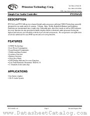 PT2316A-S datasheet pdf Princeton Technology Corporation