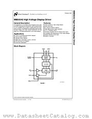 MM58342V datasheet pdf National Semiconductor