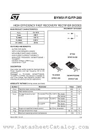 BYW51G datasheet pdf ST Microelectronics
