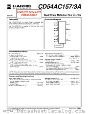 CD54AC157 datasheet pdf Intersil