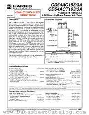 CD54AC1933A datasheet pdf Intersil