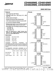 CD4002BMS datasheet pdf Intersil