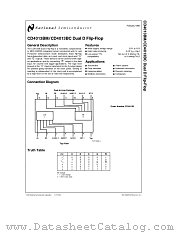 CD4013BCN datasheet pdf National Semiconductor