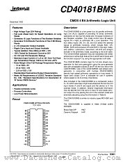 CD40181BMS datasheet pdf Intersil