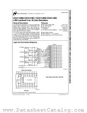 CD4514 datasheet pdf National Semiconductor
