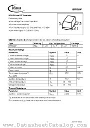 BFR360 datasheet pdf Infineon