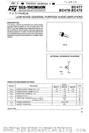 BC479 datasheet pdf ST Microelectronics