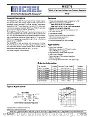 MIC3775-2.5BMM datasheet pdf Micrel Semiconductor