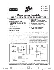 DAC709KH datasheet pdf Burr Brown