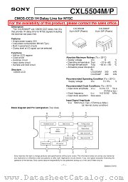 CXL5504P datasheet pdf SONY