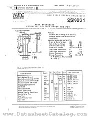 2SK831 datasheet pdf NEC