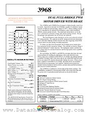3968 datasheet pdf Allegro MicroSystems