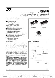 M27W400-100XB6TR datasheet pdf ST Microelectronics