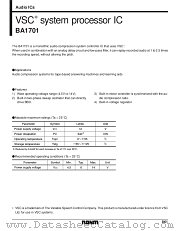 BA1701 datasheet pdf ROHM