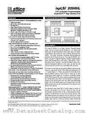 2096VL datasheet pdf Lattice Semiconductor