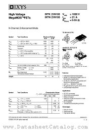 IXTK21N100 datasheet pdf IXYS Corporation