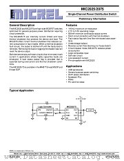 MIC2025-1BMM datasheet pdf Micrel Semiconductor