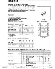 HD2916 datasheet pdf Renesas