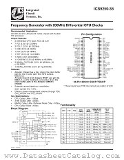 ICS9250YF-38-T datasheet pdf Integrated Circuit Systems