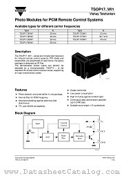 TSOP1736WI1 datasheet pdf Vishay