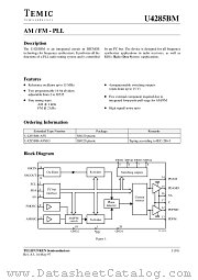 U4285BM-AFSG3 datasheet pdf TEMIC