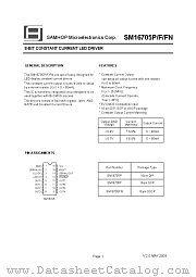 SM16705P datasheet pdf SamHop Microelectronics Corp.