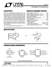 RH111 datasheet pdf Linear Technology