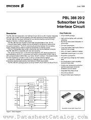 PBL38620-2 datasheet pdf Ericsson Microelectronics