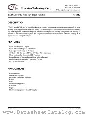 PT6553-LQ datasheet pdf Princeton Technology Corporation