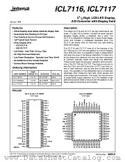 ICL7117CPL datasheet pdf Intersil
