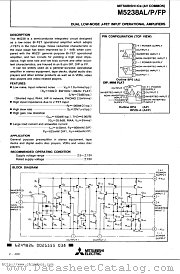 M5238AP datasheet pdf Mitsubishi Electric Corporation