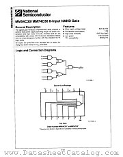 MM74C30N datasheet pdf National Semiconductor