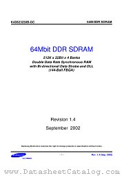 K4D623238B-GC datasheet pdf Samsung Electronic