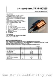 MF-156DS-TR123-032 datasheet pdf Mitsubishi Electric Corporation