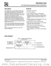 MK2049-34SAITR datasheet pdf Integrated Circuit Systems