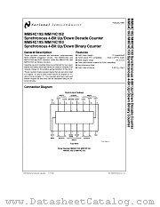 MM54C193N datasheet pdf National Semiconductor