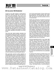 TA0038 datasheet pdf RF Micro Devices