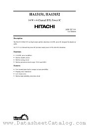 HA13151 datasheet pdf Hitachi Semiconductor
