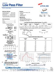 LFCN-490 datasheet pdf Mini-Circuits